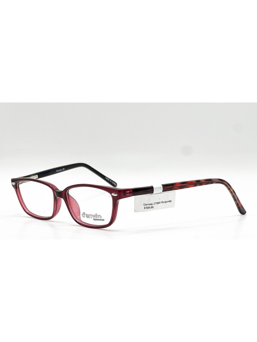 D'Amato Eyewear Dt004 Bur Burgundy Authentic Eyeglasses 48-13-140